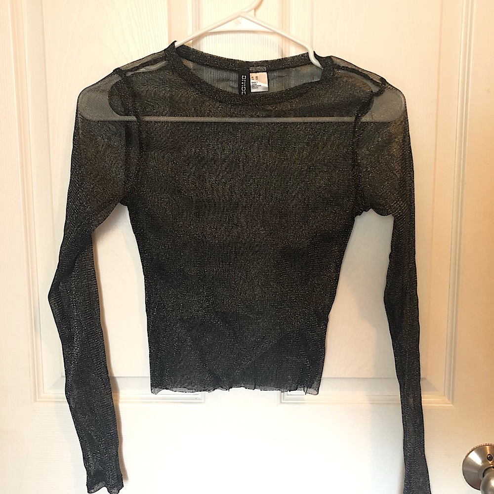 Sparkly HM sheer long sleeve